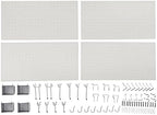 Amazon Basics Rectangular Metal Pegboard Wall Organizer, Tool Storage Organization System, Rust and Scratch Resistant, 48-Piece Kit, Gray - Image 7