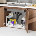 Ceetug Slide Out Under Sink Organizers and Storage, White, 2 Pack - Image 6