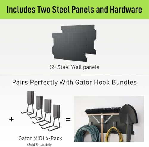 GATOR MAGNETICS 2 Pack Steel Wall Panels 16.75 x 12 in, Garage Organizer - Image 5