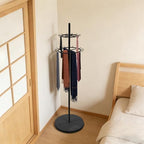 Floor Standing Belt Display, 66.2in Metal Retail Tie Rack Hanger Organizer, Scarf Stand Shawls Purse Shelf for Bedroom Clothing Store Business (Black) - Image 7