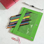 YoeeJob Pencil Pouch for 3 Ring Binder, Zipper Pencil Pouches Bulk, Pencil Case Pouch with Clear Window for Class, School, Office, Green, 24 Packs - Image 4