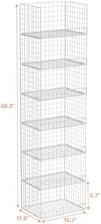 Yociyoga 7-Tier Stackable Closet Organizers and Storage Shelves, Foldable Closet Shelf Organizer System, Stackable Storage Bins Drawers for Closet Organizer System, White（Patent No. 30022416） - Image 3