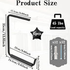 6 Pack Wall Mounted Overhead Garage Storage Hooks, 13.8 Inch Utility Ceiling Storage Rack, Heavy Duty Hangers & Organizer for Ladder, Wood, Tools, Garden Hose and Bike - Image 2