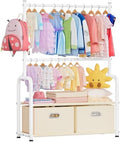 Kids Clothing Rack 2 Tier Baby Closet Toddler Dress up Racks by ZHKINGGS