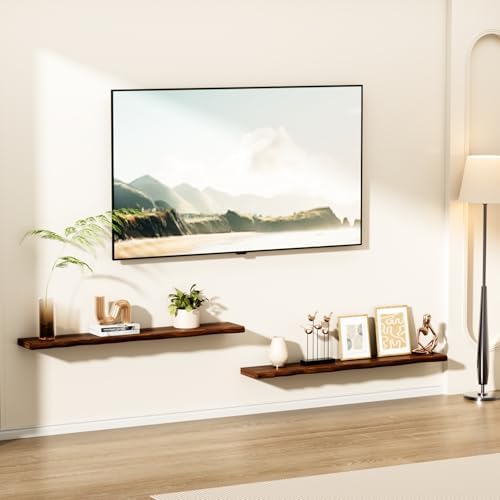 Organic Wavy Edge Floating Shelves,Hidden Brackets,1 Pack 48 in - Image 5