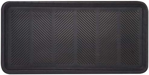 Envelor Chevron Rubber Snow Weather Indoor Outdoor Multi Purpose Pet Food Cat Litter Paint Utility Floor Tray Boot-scrapers, 16 x 30 Inches (Model: Chevron Boot Tray) by Envelor