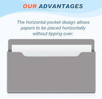 Fuutreo Magnetic Wall File Holder,6pcs,Achromatic Colors,Horizontal-large - Image 3