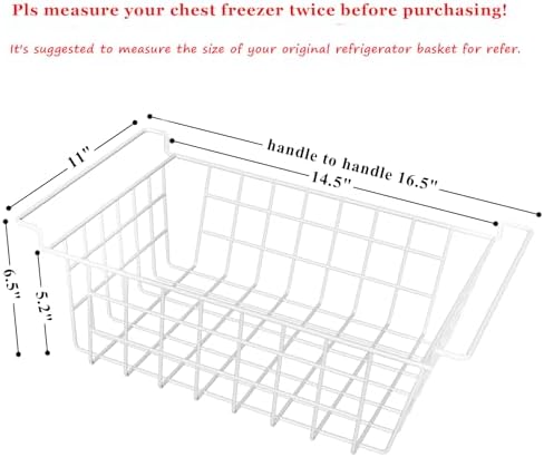 Orgneas 16.5" Chest Freezer Organizer Bins Metal Wire Baskets - Image 3