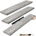 Sorbus Floating Shelves for Wall Storage (48 Inch, 3 Pack, Gray) by Sorbus