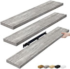 Sorbus Floating Shelves for Wall Storage (48 Inch, 3 Pack, Gray) by Sorbus