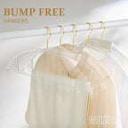 MIZGI Clear Hangers 50 Pack, Patented Rounded Shoulder Acrylic Hangers - Image 2
