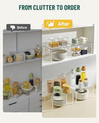 Acrylic Cabinet Organizer Set of 2, Stackable Spice Rack for Kitchen - Image 7