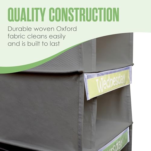 Kids Clothes Organizer, Weekly Clothes Organizer for Kids, 6 Shelf, Grey - Image 6
