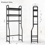 3 Tier Over The Toilet Storage Shelf, Freestanding Over The Toilet Rack, Space Saver Metal Bathroom Organizers and Storage for Small Space, Above The Toilet Storage Shelf Stand Organizer - Image 3