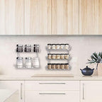 SWOMMOLY Wall Mount Spice Rack Organizer, 9-Tier Adjustable Dual-Use Shelf - Image 4