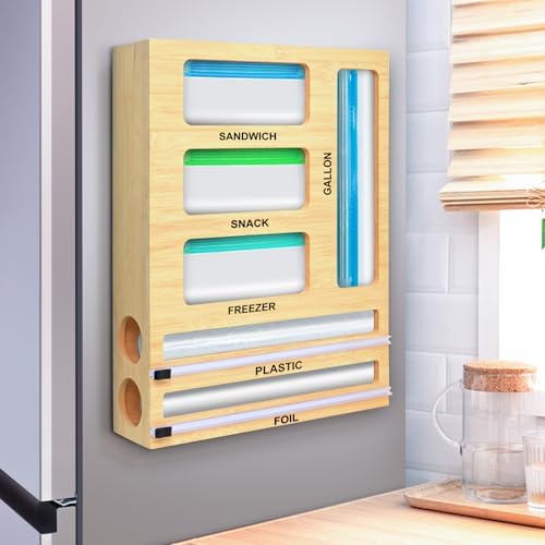 MSJGA Magnetic Food Bag Storage Organizer for Drawer or Refrigerator by MSJGA