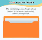 Fuutreo Magnetic Wall File Holder,6pcs,Bright Color,Horizontal-large - Image 3