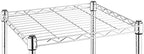 Whitmor 2-Wire Shelving Unit, Metal Storage Shelves, Stacking Shelf with Basket, Easy Assembly Home Organizer for Pantry, Kitchen, Garage, Plant - Image 6