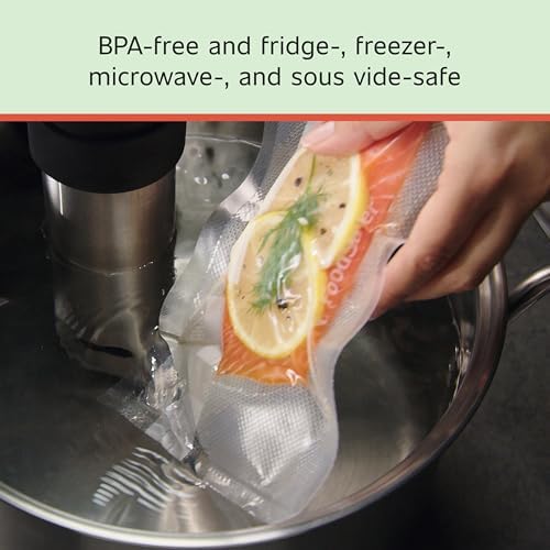 FoodSaver Custom Fit Airtight Food Storage and Sous Vide Vacuum Sealer Bags, Perfect for Meal Prep and Sous Vide Cooking, 8in x 20ft (Pack of 12) - Image 5