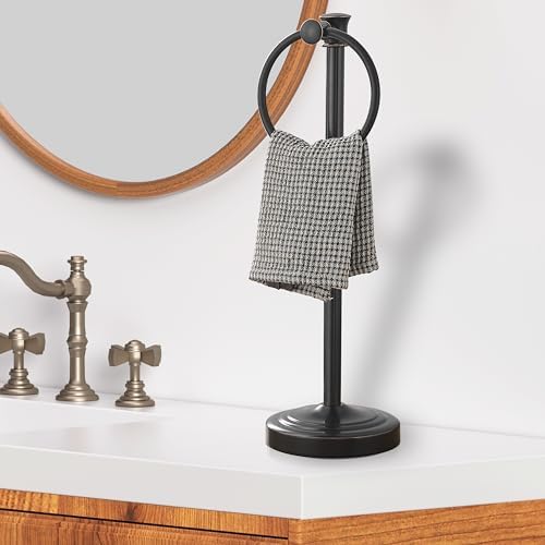 Hoimpro Hand Towel Holder Stand Free Standing Towel Bar Oil Rubbed Bronze - Image 2