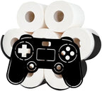 Game Toilet Paper Holder Wall Mount/Stand for Extra 8 Rolls by WHIMSTITCH