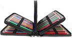 Vomgomfom 300 Slots Marker Case 4-Layer PU Leather, Handle, Black Flower - Image 7
