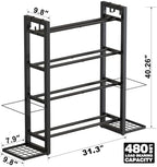4-Tier Dumbbell Rack with Yoga Mat Holder, Home Gym Weight Rack - Image 2