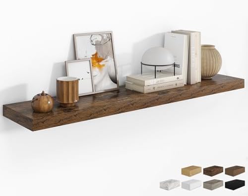 RICHFOCUS Long Floating Shelves for Wall 1Pack|Rustic Brown|55" Lx8 D by RICHFOCUS