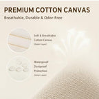 3Pack Canvas Storage Bags for Clothes & Comforters with Clear Window, Beige - Image 7