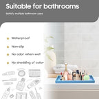 Vanity and Bathroom Tray, 15" ABS Countertop Organizer,Waterproof Vanity Tray for Toilet Tank,Perfume,Soap,Keys,Bathroom Accessories,Kitchen and Bath Trays,Non Slip Small Trays,Blue,2 Pack - Image 2