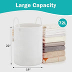 YOUDENOVA 72L Tall Cotton Rope Laundry Hamper Basket - Image 5