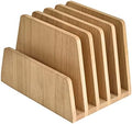 KIRIGEN Wooden Mail Organizer, 5-Slot File Holder for Desk, Natural 5K-NA by KIRIGEN
