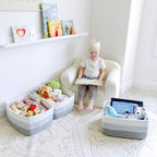 NaturalCozy Storage Baskets 16.8”x13”x7.6” Cotton Rope Woven Baskets for Organizing 3-Pack | Toy Storage Bins | Basket for Shelves, Laundry, Blanket, Clothes, Closet, Kitchen, Bathroom, Gifts - Image 4