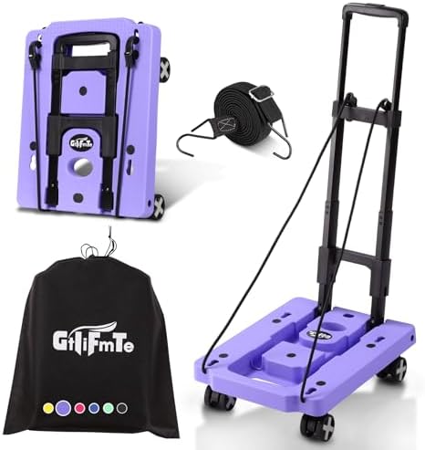 GtIiFmTe Foldable Hand Truck, Lightweight Luggage Cart for Airport Car Seat by GtIiFmTe