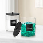 TIPGO Glass Jars for Laundry Room Organization, Laundry Pods Container with 27 Labels, Detergent Holder with Bamboo Lid, Cute Storage Jars, Black (Set of 2) - Image 6