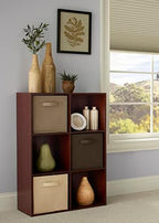ClosetMaid Cubeicals 6 Cube Storage Shelf Organizer Bookshelf, Stackable, Vertical Or Horizontal, Easy Assembly, Wood, Dark Cherry Finish - Image 2
