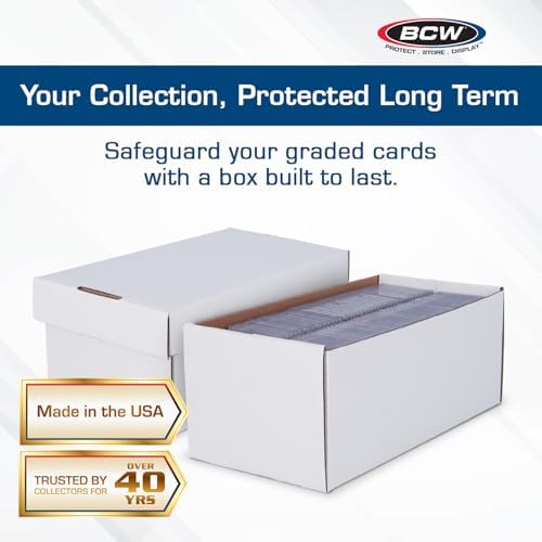 BCW 5ct Graded Shoe Box - Card Storage Holds 300 Toploaders & 100 Graded Cards - Image 2