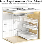 3-Tier Under Sink Organizer, Slide Out Drawer Rack, White, 1 Pack - Image 2