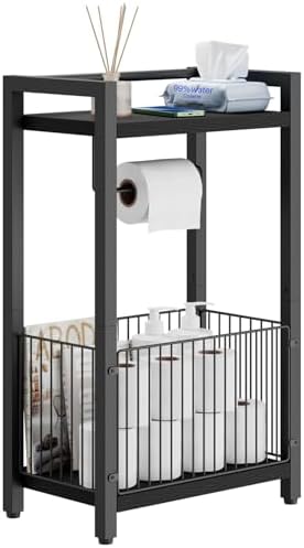 IBUYKE Toilet Paper Holder Stand Bathroom Tissue Roll Dispenser UTLJ020B by IBUYKE