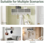 Haotian SoBuy Wall Shelf with Hooks, Coat Rack Wall Mounted with Shelf - Image 5