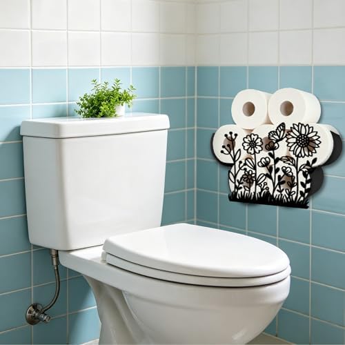 Wildflower Toilet Paper Holder Wall Mount/Stand for Extra 8 Rolls - Image 6