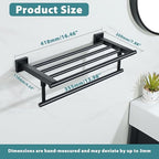 Alise Towel Racks for Bathroom Wall Mount 16 Inch,Matte Black - Image 2
