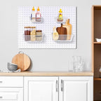 Sieral 4 Pcs Metal Pegboard Baskets Wire Organizer, Medium, Large, White - Image 6