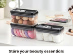 Felli Flip Tite Food Storage Container with Lid 4” RECTANGLE Airtight Ring Flip Lock Top, Stackable Acrylic Canister Set for Kitchen Fridge Pantry Organizer,(1.1 qt) - Image 5
