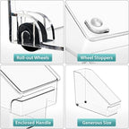 Sorbus Under-Sink Organizer Bins with Wheels & Handles - Image 6