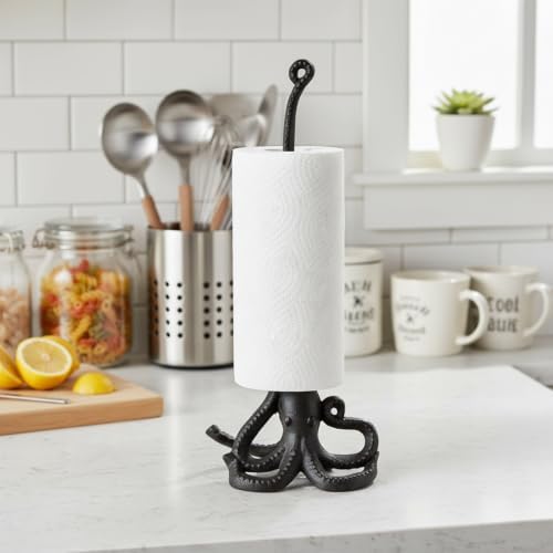 18.31" Rustic Octopus Toilet Paper Holder,Metal - Image 4