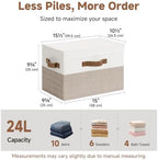 StorageWorks Fabric Storage Bins with Lids, Closet Storage Bins - Image 6