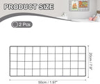 PATIKIL Wire Grid Panels Gridwall Panel 20" x 8" Black 2Pcs - Image 2