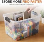 Superio 26.5 Quart Clear Plastic Storage Boxes with Lids, Stackable Organizer Containers, BPA-Free Storage Bins for Home, Office, School & Dorm, 3 Pack - Image 2