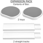 Light Gray - Expansion Pack - 2 Straight Tracks and 2 Trays. Does not Work Without the Lazy Susan Revolution Full Set (Sold Separately). - Image 2